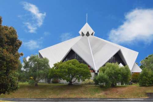 When photographing churches and cathedrals it is my practice to walk right around the church.  Seldom does the view remain as unchanged as this!  This Church was built in 1973 to replace the second St Mary’s church that stood in Victoria Avenue, Wanganui for nearly one hundred years. 