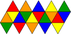 Image result for icosahedron net colour